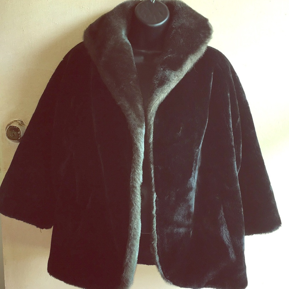 Beautiful Black Faux Fur Jacket by G. Fox& Co.